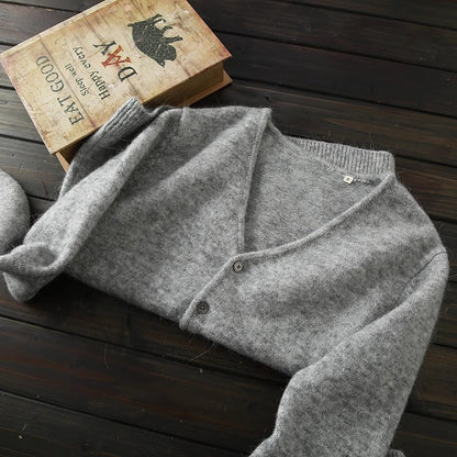 Heavy goods! 38 alpaca + 45 wool Italy single foreign trade tail goods men's knitted cardigan sweater jacket