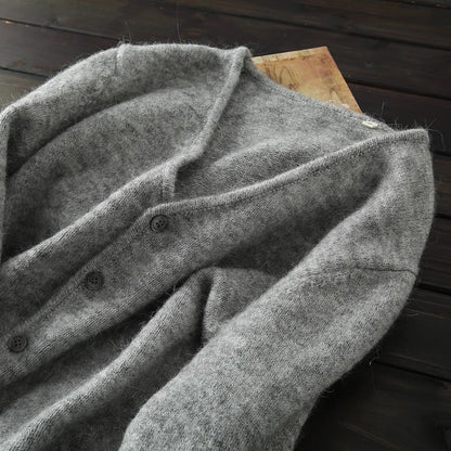 Heavy goods! 38 alpaca + 45 wool Italy single foreign trade tail goods men's knitted cardigan sweater jacket