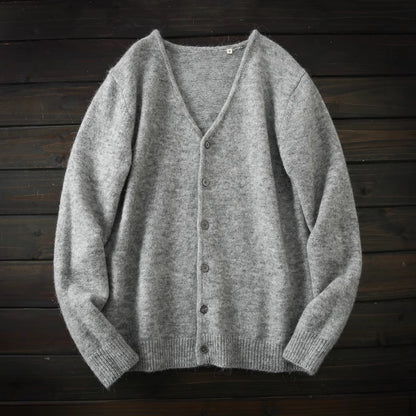 Heavy goods! 38 alpaca + 45 wool Italy single foreign trade tail goods men's knitted cardigan sweater jacket