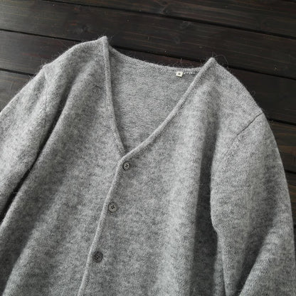 Heavy goods! 38 alpaca + 45 wool Italy single foreign trade tail goods men's knitted cardigan sweater jacket