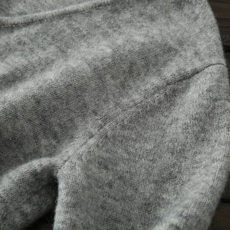 Heavy goods! 38 alpaca + 45 wool Italy single foreign trade tail goods men's knitted cardigan sweater jacket