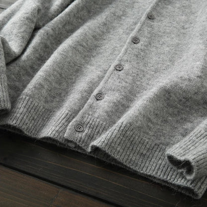 Heavy goods! 38 alpaca + 45 wool Italy single foreign trade tail goods men's knitted cardigan sweater jacket