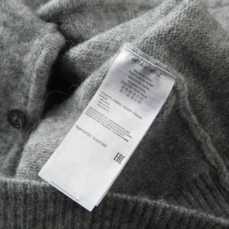 Heavy goods! 38 alpaca + 45 wool Italy single foreign trade tail goods men's knitted cardigan sweater jacket