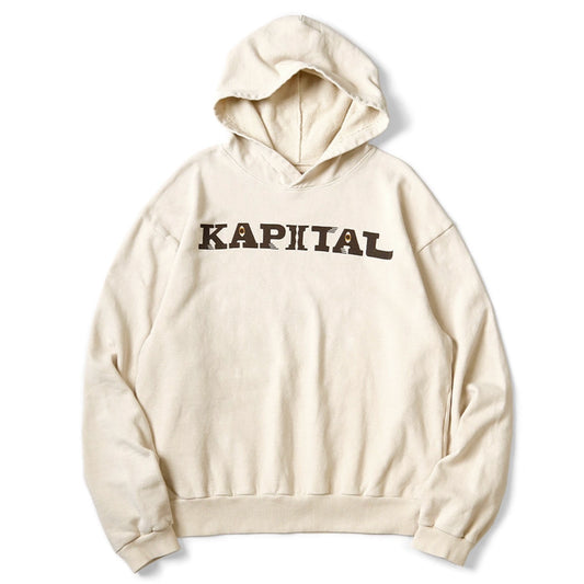 24AW Cotton Letter Print Distressed Hooded Sweatshirt