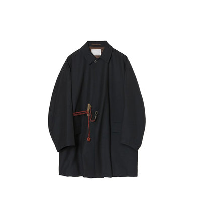 Japanese retro lapel loose-fitting long-fit trench coat jacket