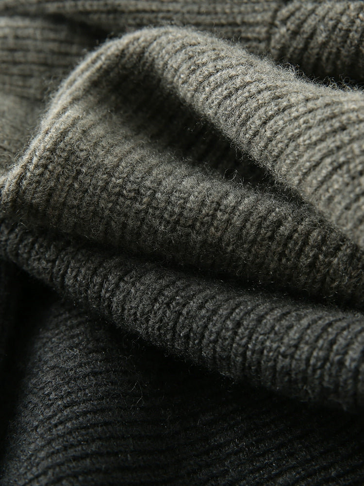 Blockbuster 450G! 100 full wool! Italy order winter men's knitwear thickened sweater jacket tide