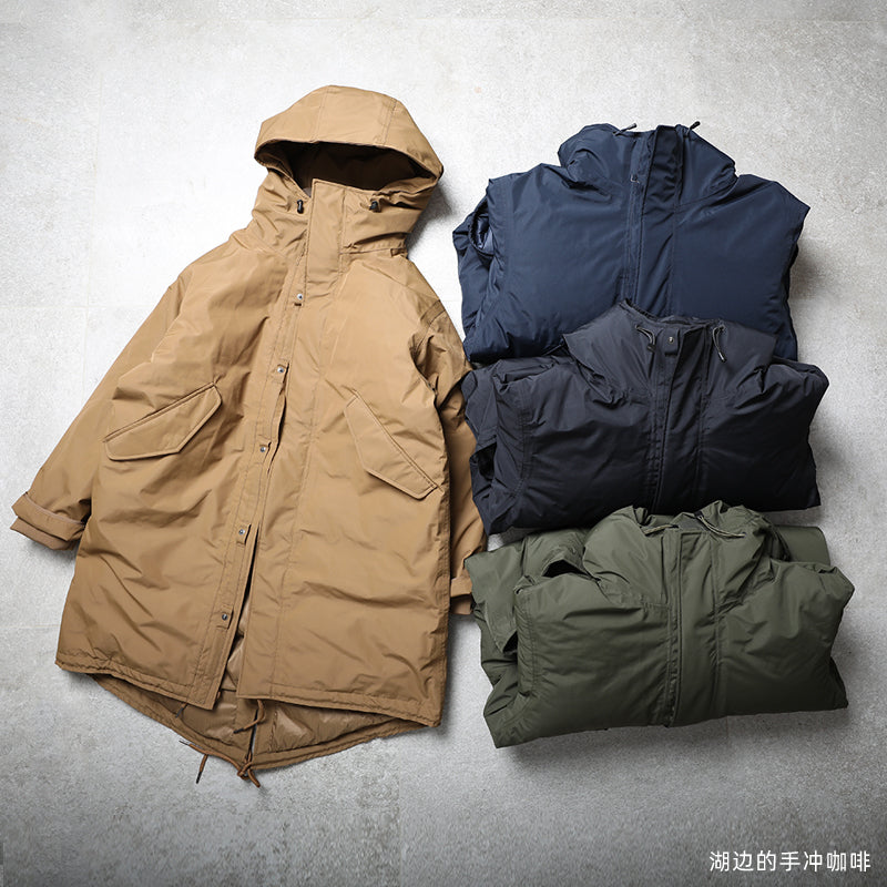 24AW Gore-Tex Extra-Long Wind & Rain Down Jacket Full laminated jacket