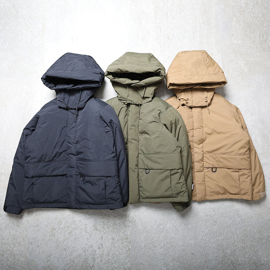 Hand Punch Big Doll PIE39 Japanese Functional Waterproof Outdoor Multi-Pocket Hooded Down Jacket