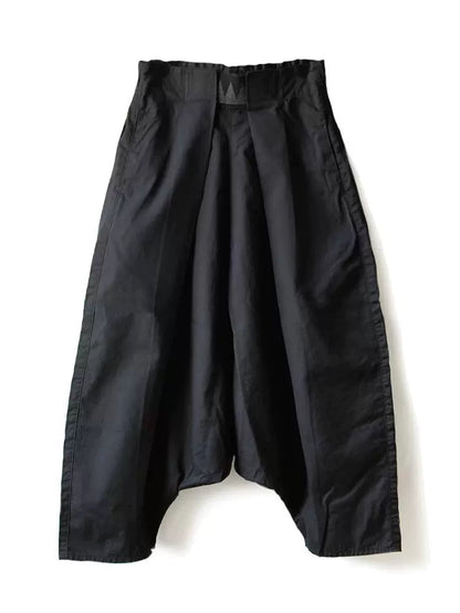 Pleated elastic waistband, low-grade cotton, trendy men's and women's styles, loose casual wide-leg pants