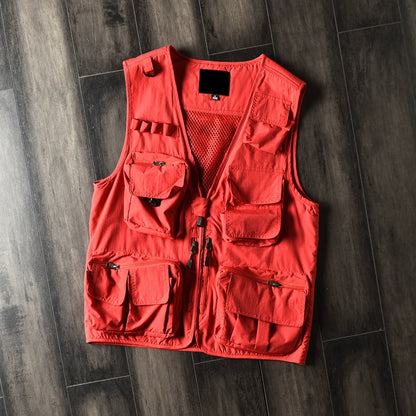 European and American custom with plus size! Foreign trade tail goods men's outdoor mountaineering and fishing vest overalls multi-pocket vest