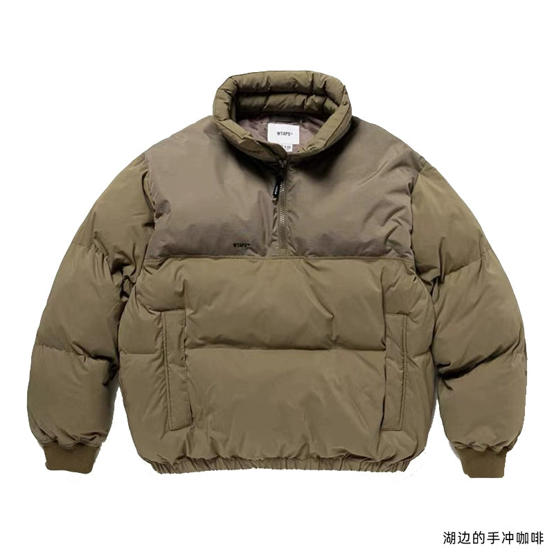 Half zip pullover outdoor strong warmth high fluffy p cotton Michelin cotton jacket