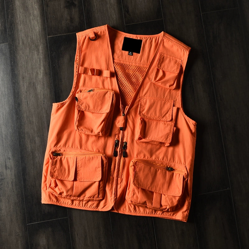 European and American custom with plus size! Foreign trade tail goods men's outdoor mountaineering and fishing vest overalls multi-pocket vest