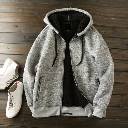 Old beauty surplus single! Pile and thicken! Foreign trade men's wear cut label tail goods autumn and winter sports hooded cardigan sweatshirt jacket