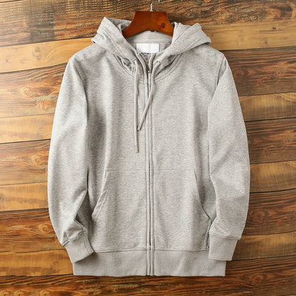 Blockbuster 380g cotton! Foreign trade tail single men's athleisure hooded cardigan sweatshirt jacket jacket autumn