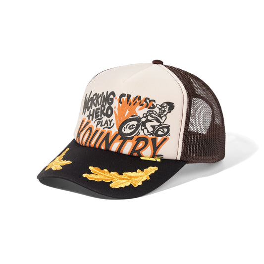 24SS American retro motorcycle graffiti hip-hop style embroidered adjustable cap