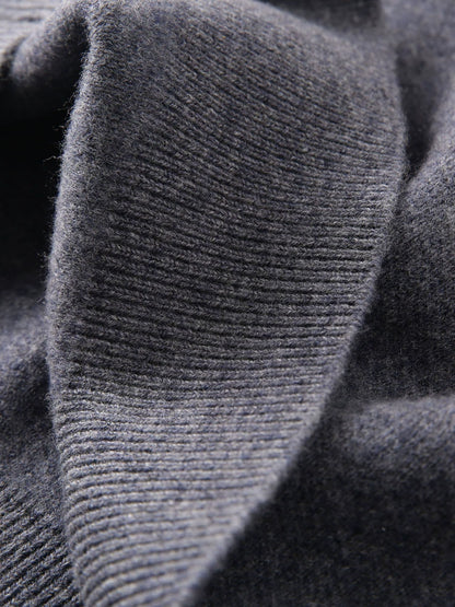 Exclusive 655g heavy! 100 Full Wool Hoodies! Italy orders high-end men's autumn/winter knitted sweaters