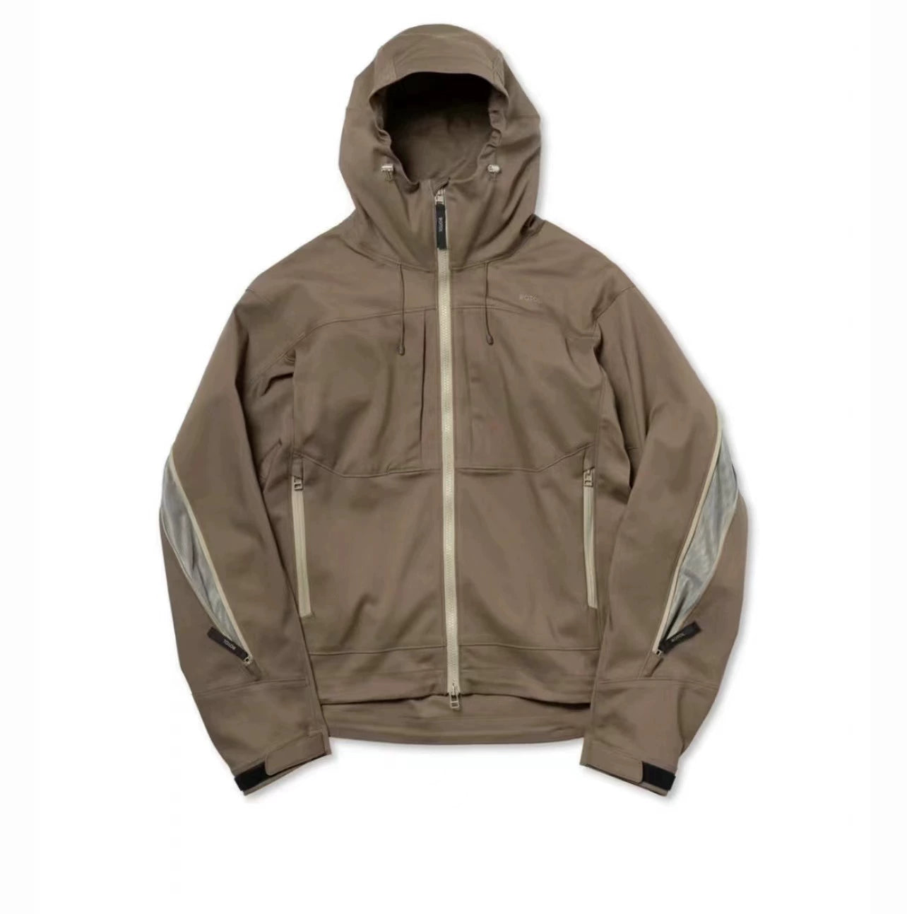 Full-zip technical nylon shell jacket