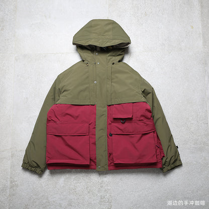 Japanese baby pier39 logger Japanese tide color-block multi-pocket warm and waterproof outdoor down jacket