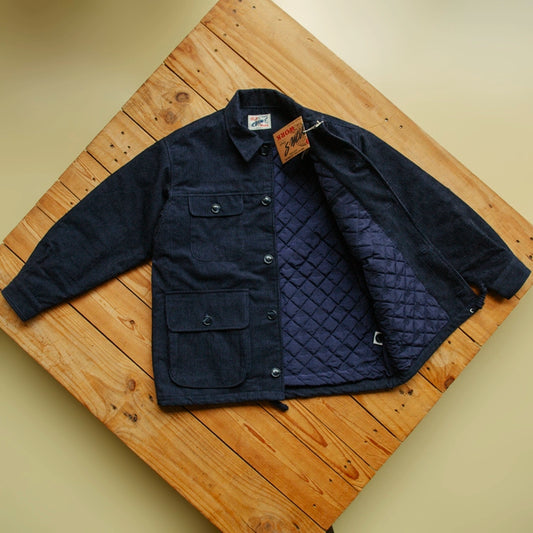 Navy Blue Cotton Jacket Four Bags Corduroy Jacket Japanese Mountain Men's Versatile