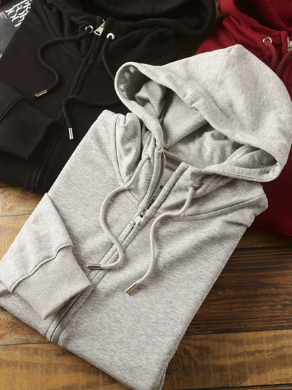 Blockbuster 380g cotton! Foreign trade tail single men's athleisure hooded cardigan sweatshirt jacket jacket autumn