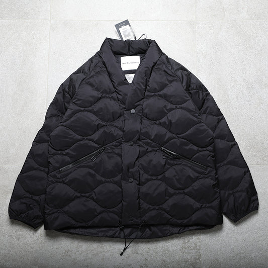 Down robe jacket Wave-shaped down jacket