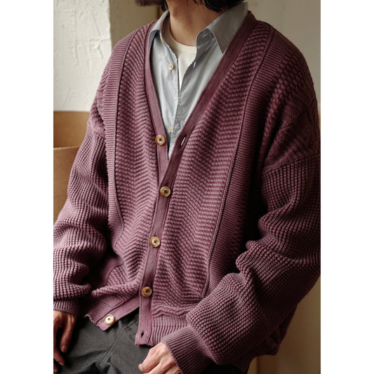 Cable Cardigan washed-cotton buttonhole cardigan