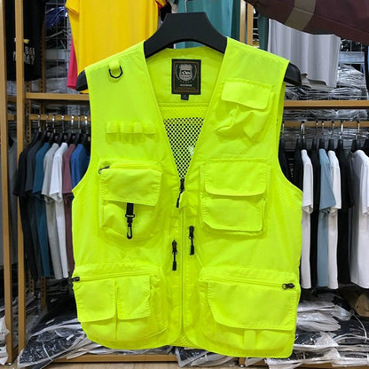 European and American custom with plus size! Foreign trade tail goods men's outdoor mountaineering and fishing vest overalls multi-pocket vest