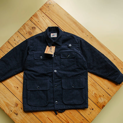 Navy Blue Cotton Jacket Four Bags Corduroy Jacket Japanese Mountain Men's Versatile