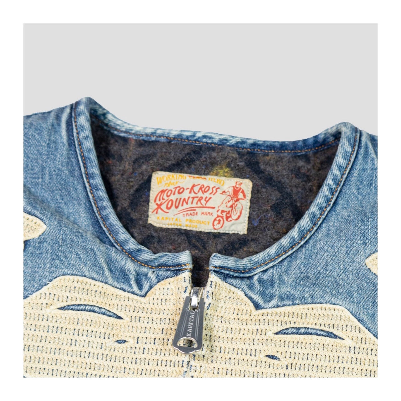 reversible denim denim heavy industry bone-embroidered loose jacket jacket